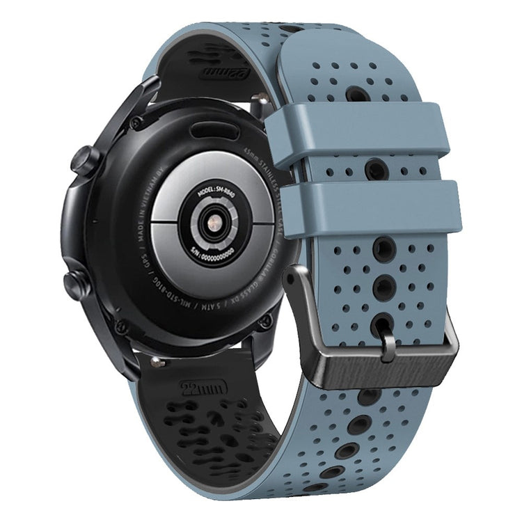 22mm Universal dual color watch strap - Sea Spray Blue / Black#serie_1
