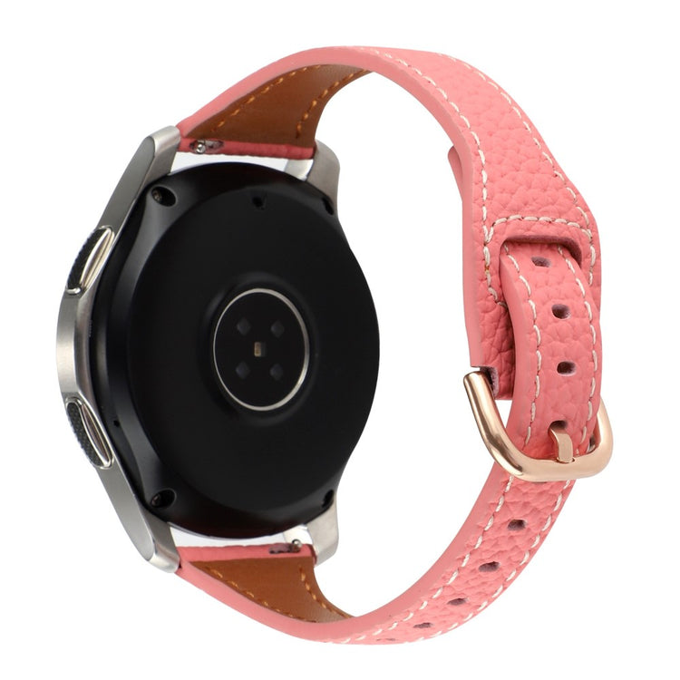 20mm Universal litchi texture genuine leather watch strap - Deep Pink#serie_4