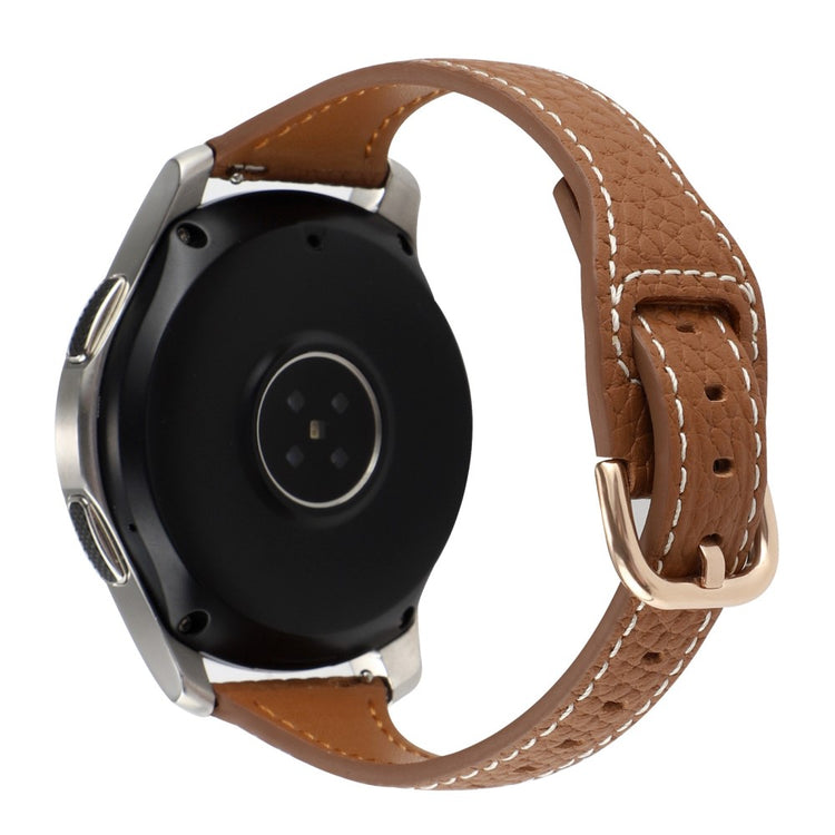 20mm Universal litchi texture genuine leather watch strap - Brown#serie_6