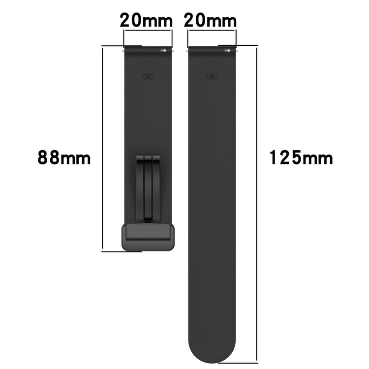 Super kønt Universal Silikone Rem - Sort#serie_1