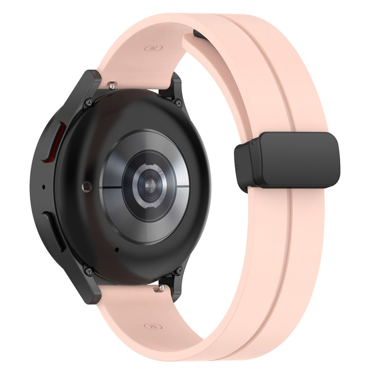 20mm Universal silicone watch strap with magnetic folding buckle - Pink#serie_3