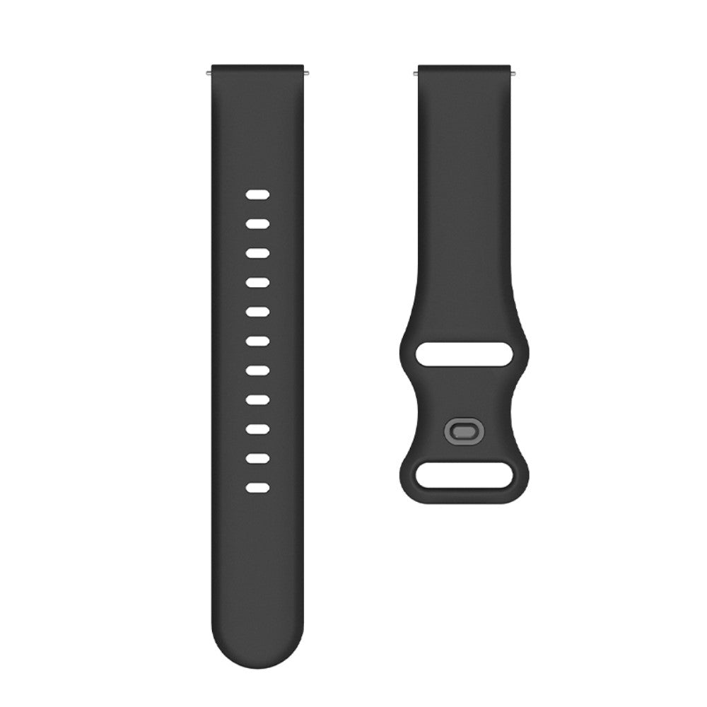 22mm Universal silicone watch strap - Black#serie_1