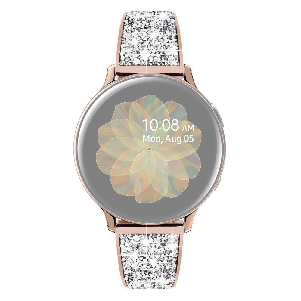 20mm Universal glitter adorned stainless steel watch strap - Rose Gold#serie_1