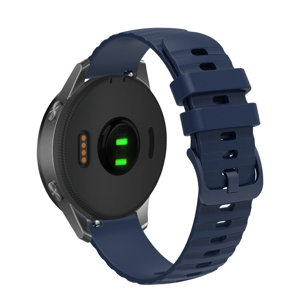 20mm Universal grain dots style silicone watch strap - Navy Blue#serie_2