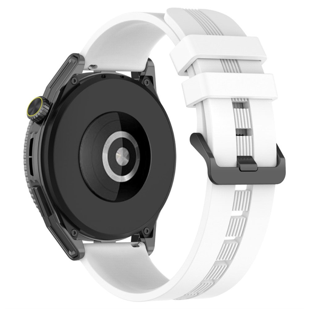 22mm Universal textured silicone watch strap - White#serie_1