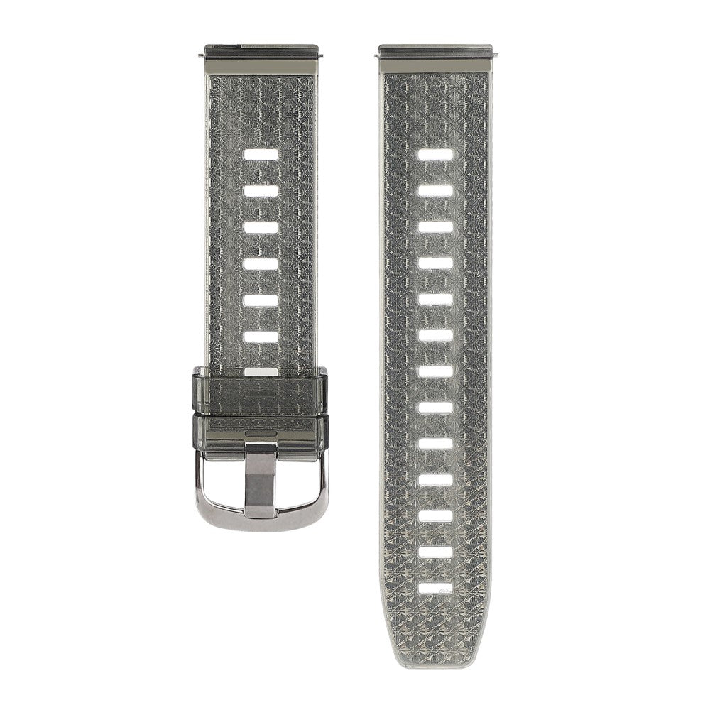 20mm silicone strap for Garmin / Honor / Huawei / Samsung watch - Bright Transparent Black#serie_1