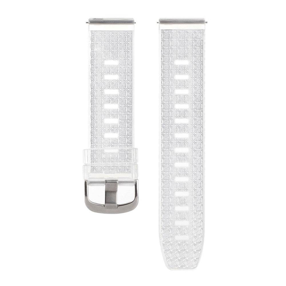 20mm silicone strap for Garmin / Honor / Huawei / Samsung watch - Bright Transparent White#serie_2