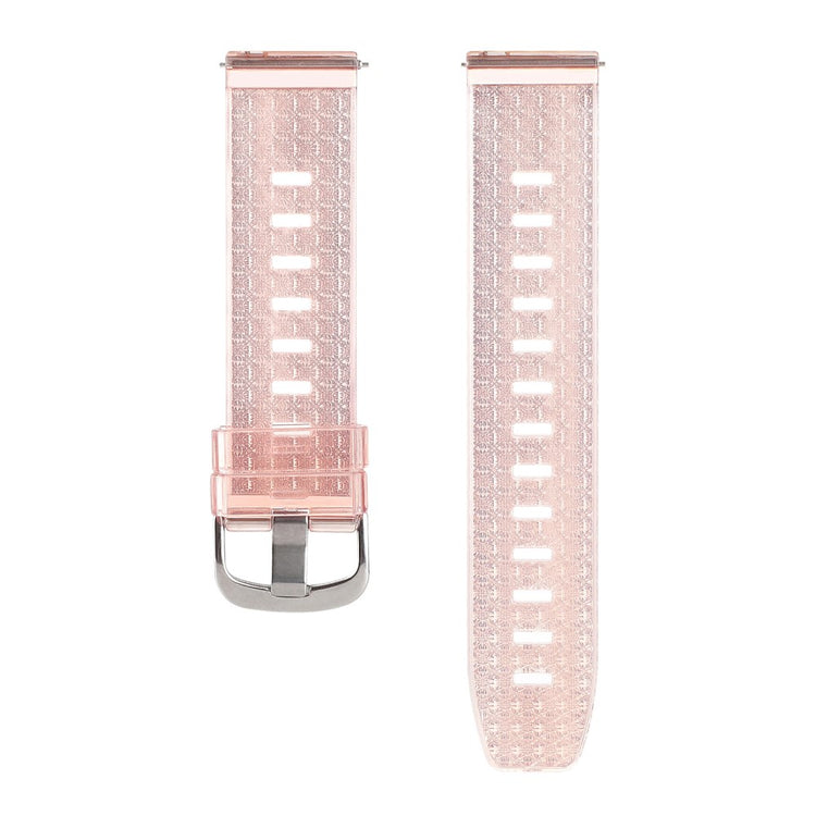 20mm silicone strap for Garmin / Honor / Huawei / Samsung watch - Bright Transparent Pink#serie_3