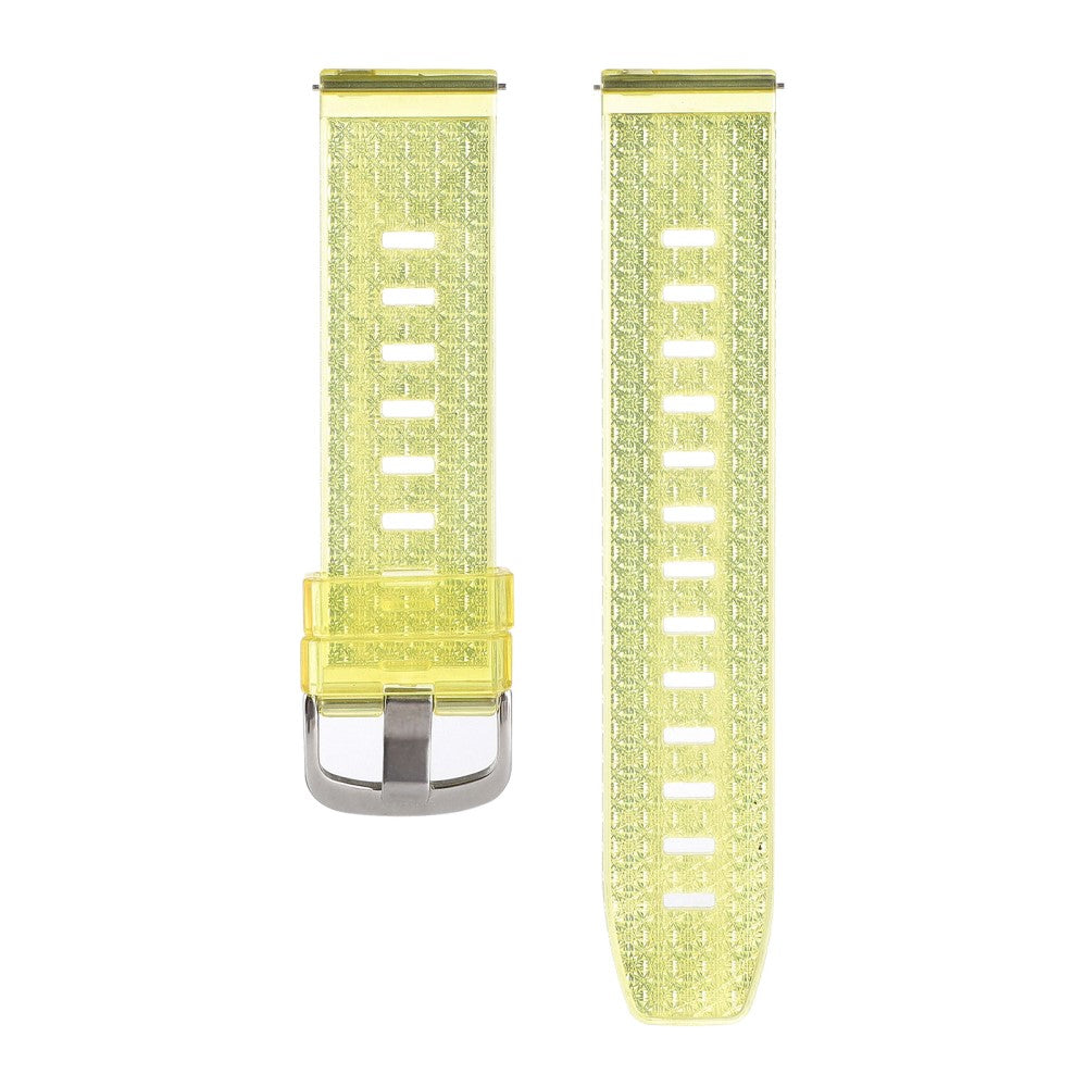 20mm silicone strap for Garmin / Honor / Huawei / Samsung watch - Bright Transparent Yellow#serie_4