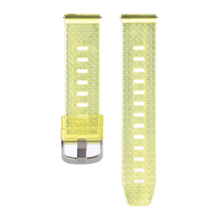 20mm silicone strap for Garmin / Honor / Huawei / Samsung watch - Bright Transparent Yellow#serie_4