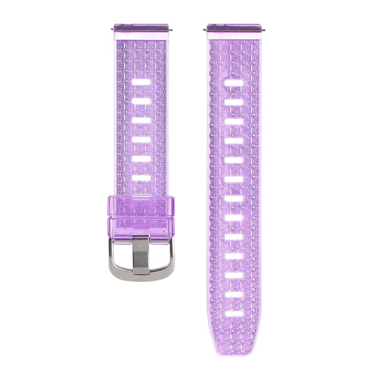 20mm silicone strap for Garmin / Honor / Huawei / Samsung watch - Bright Transparent Purple#serie_6