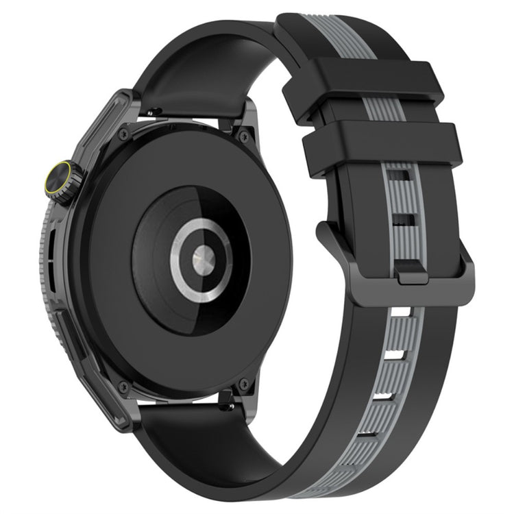 22mm Universal dual-color silicone watch strap - Black / Grey#serie_2