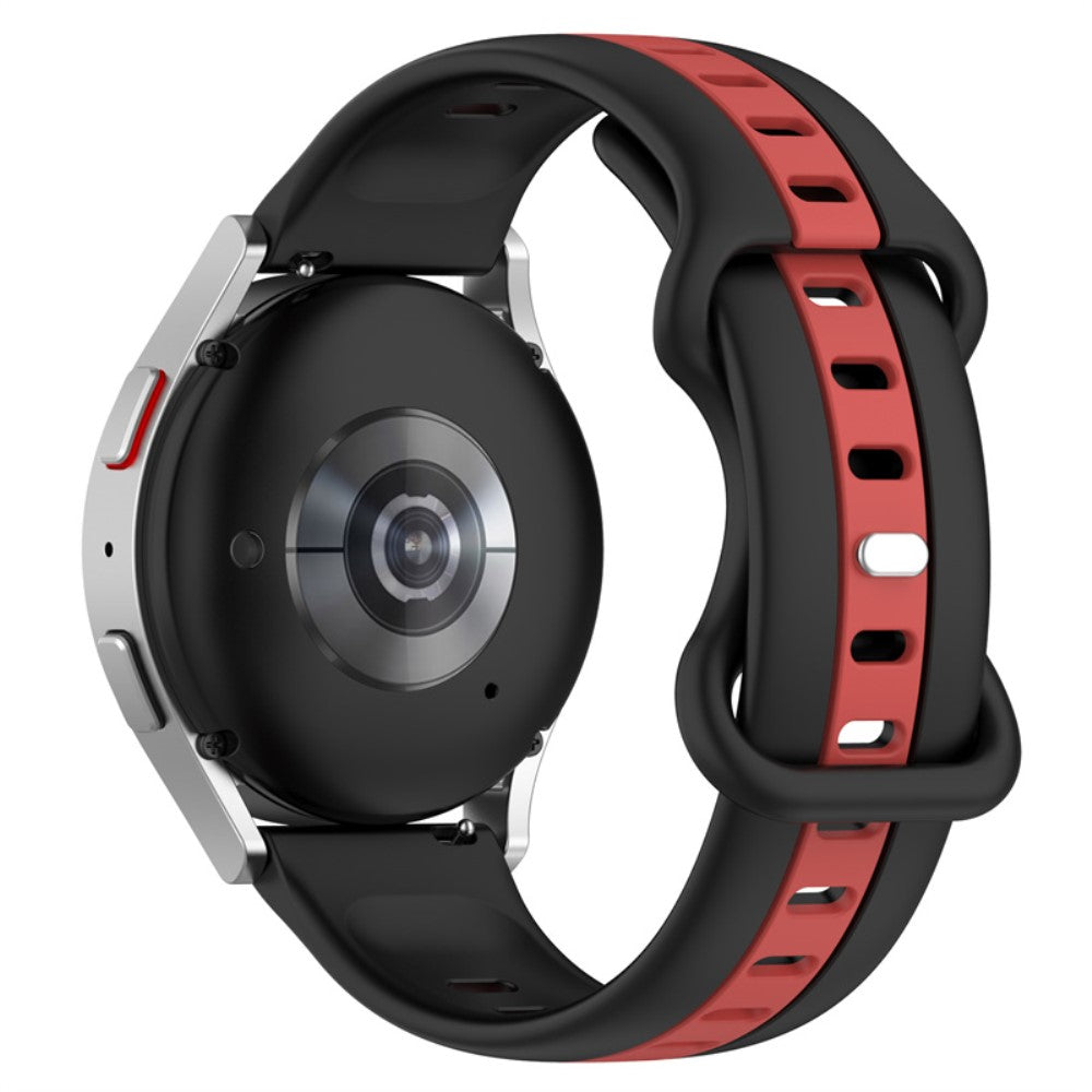 20mm Universal dual-color silicone watch strap - Black / Red#serie_3