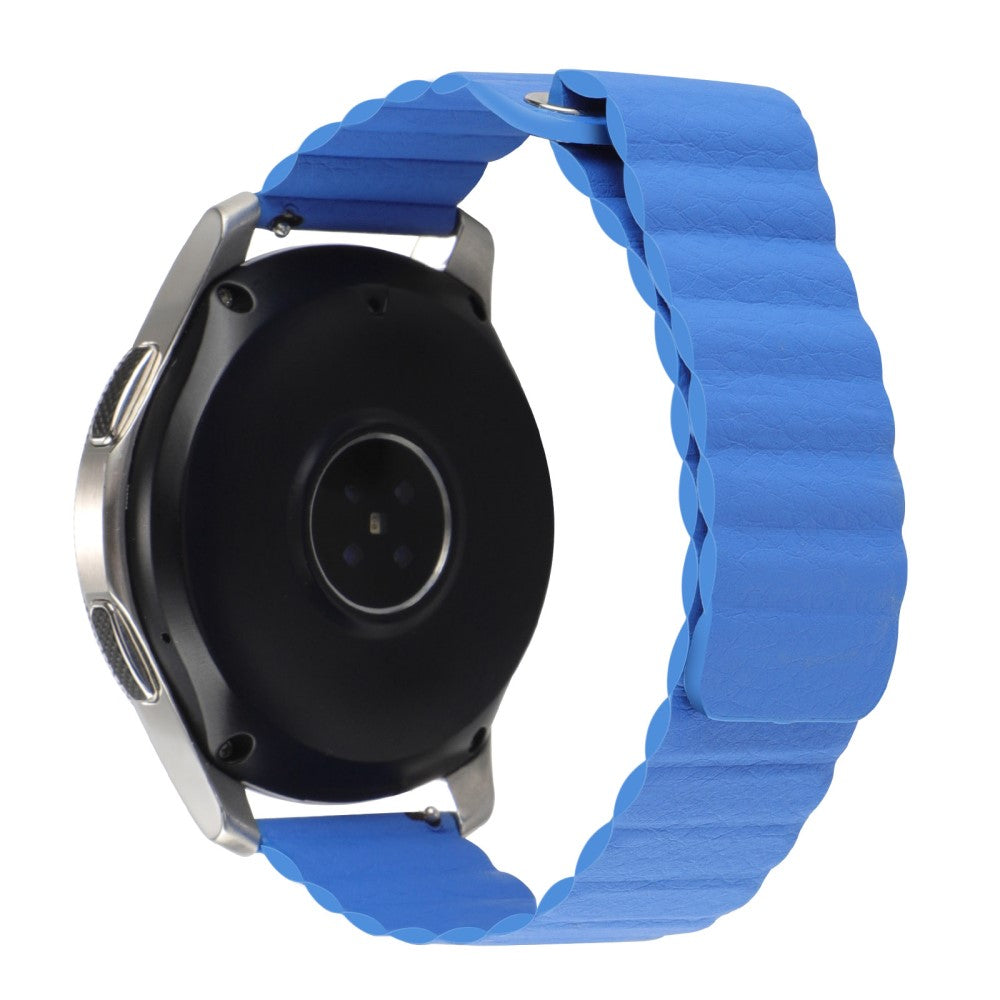 20mm Universal genuine leather watch strap - Blue#serie_1
