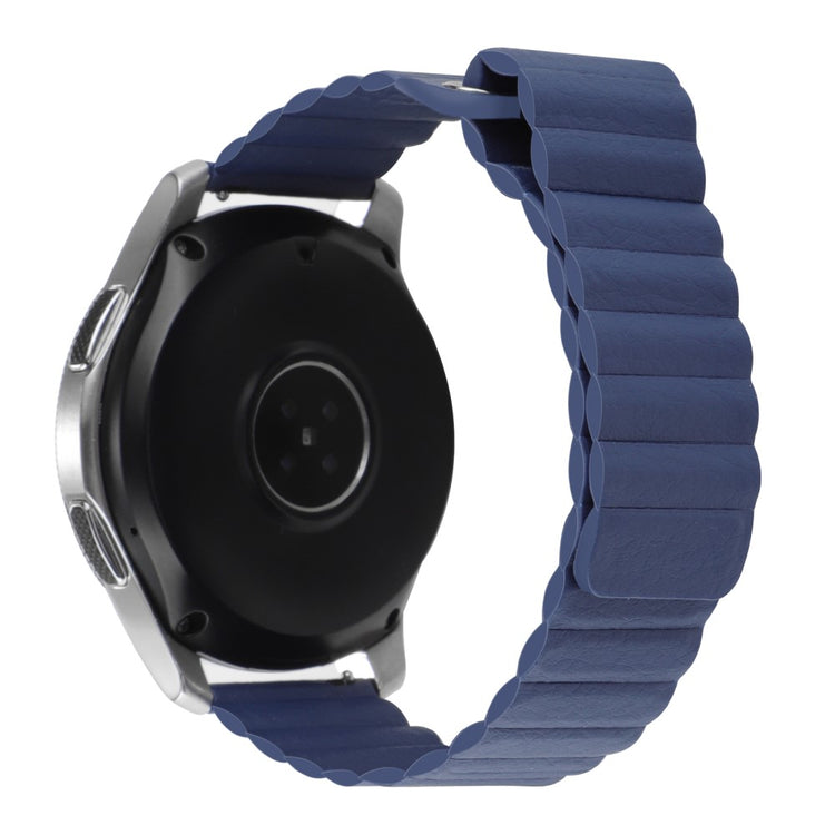 20mm Universal genuine leather watch strap - Midnight Blue#serie_12