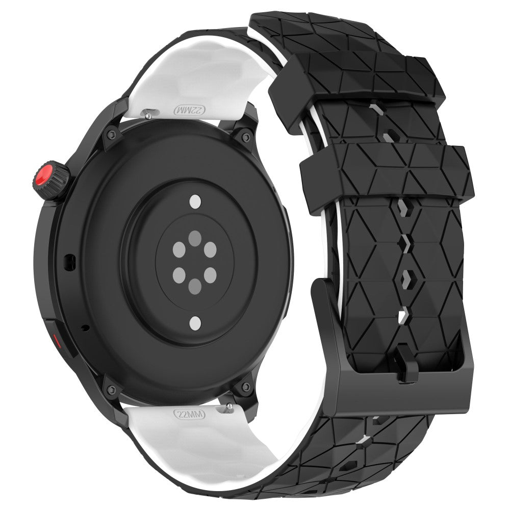 20mm Universal dual color football pattern style strap - Black / White#serie_1