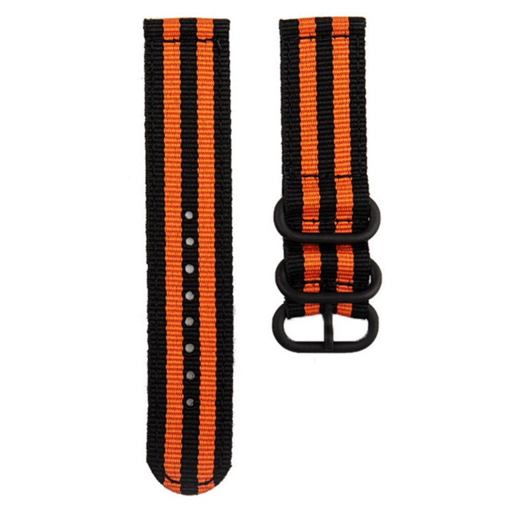 22mm Universal nylon strap - Black / Orange#serie_8