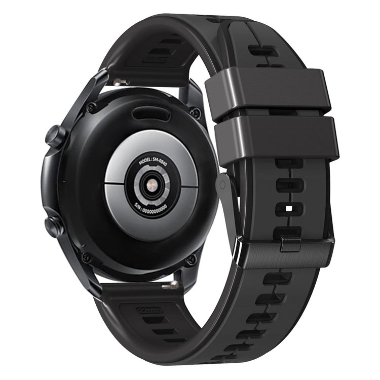 22mm Universal dual color silicone strap - Dark Grey / Black#serie_8