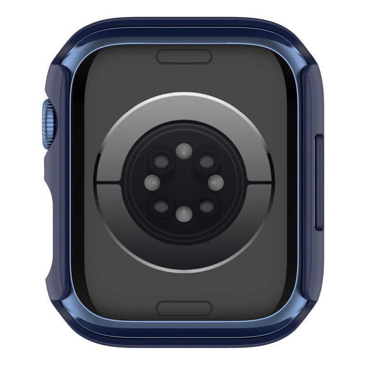 Fint Apple Watch Series 7 41mm Cover med Skærmbeskytter i Plastik og Hærdet Glas - Blå#serie_8