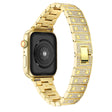 Cool Apple Watch Series 7 41mm Metal and Rhinestone Strap
