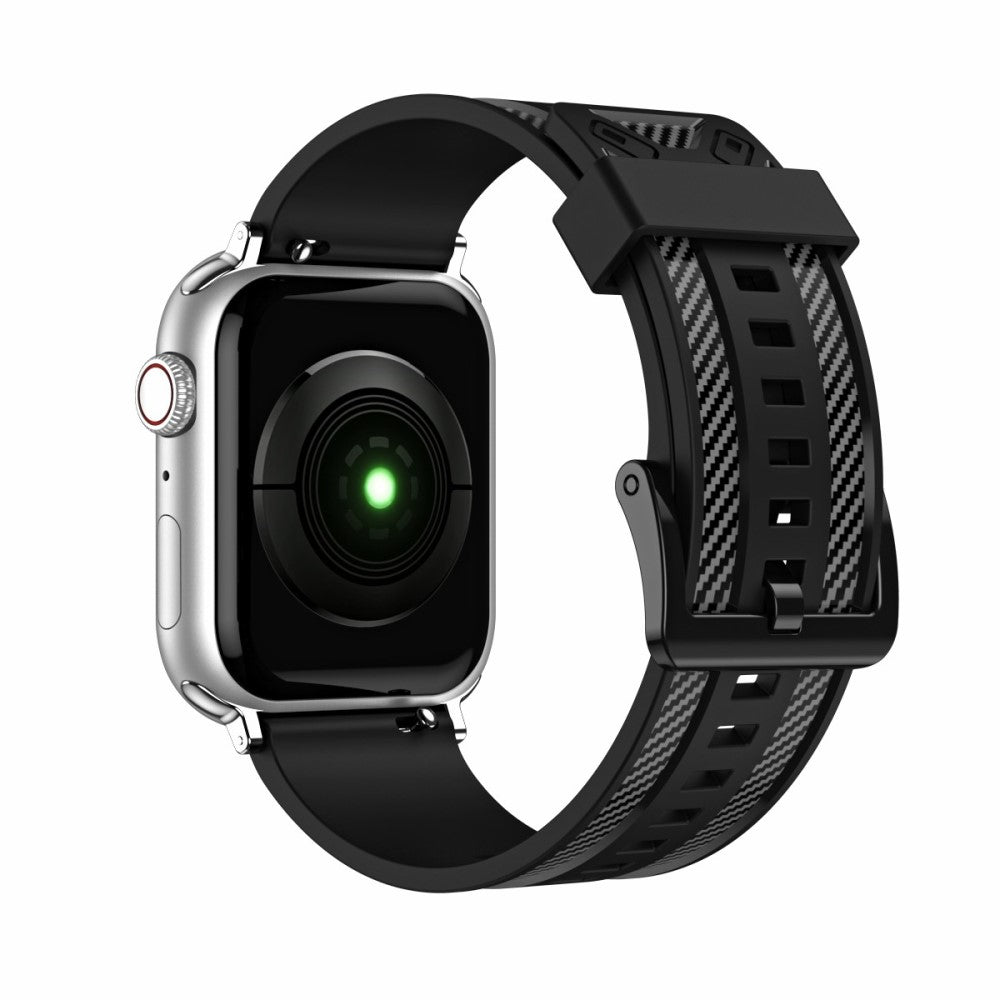 Vildt kønt Apple Watch Series 7 41mm Silikone Rem - Sort#serie_1