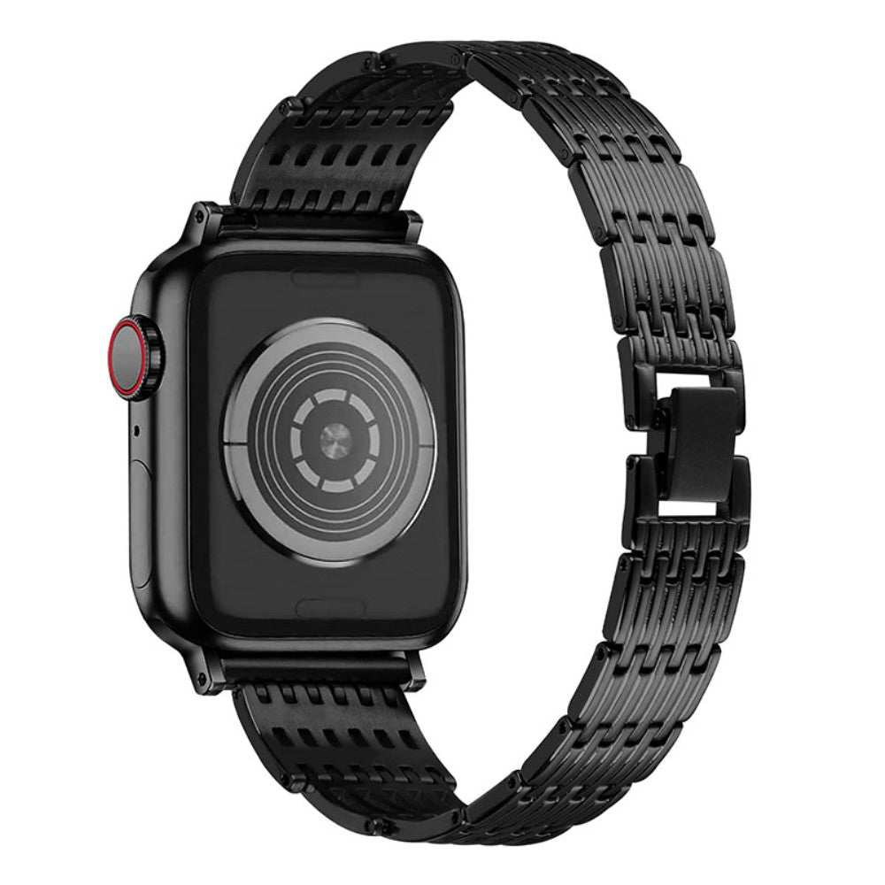 Rigtigt smuk Apple Watch Series 7 41mm Metal Rem - Sort#serie_3