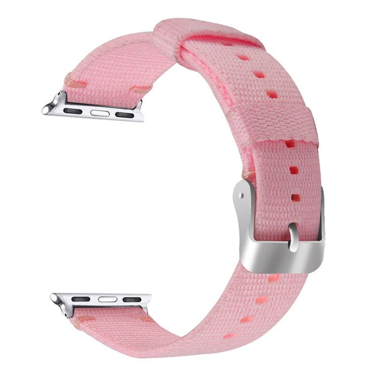 Super holdbart Apple Watch Series 7 41mm Nylon Rem - Pink#serie_2