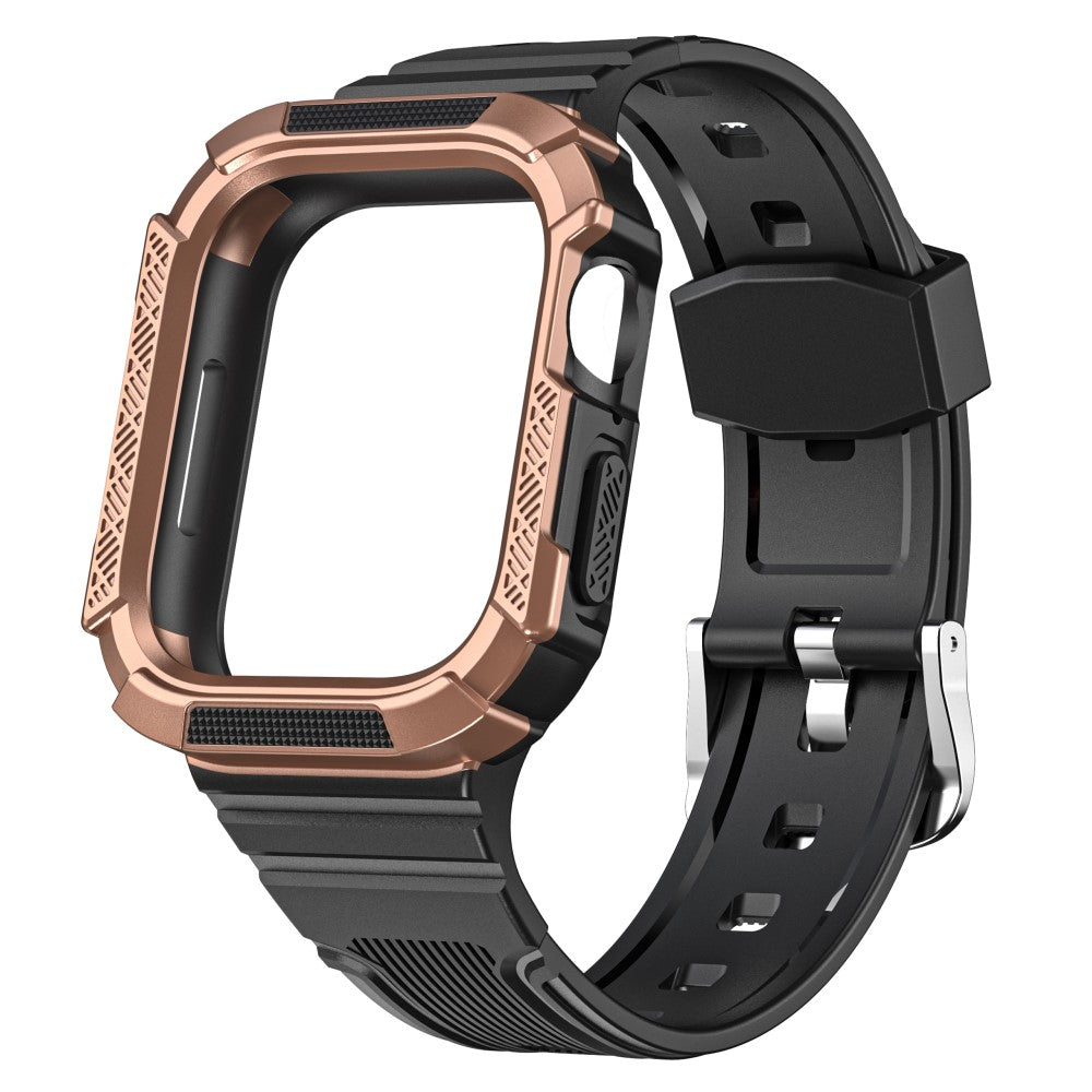 Mega kønt Apple Watch Series 7 41mm Plastik og Silikone Rem - Brun#serie_1