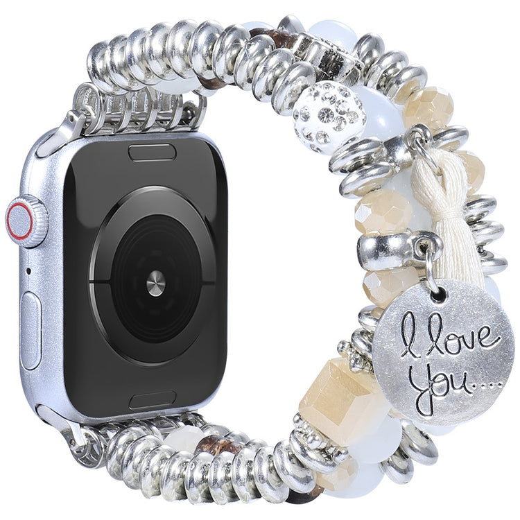 Skøn Apple Watch Series 7 41mm Nylon Rem - Hvid#serie_2