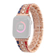 Superb Apple Watch Series 7 41mm Metal and Rhinestone Strap