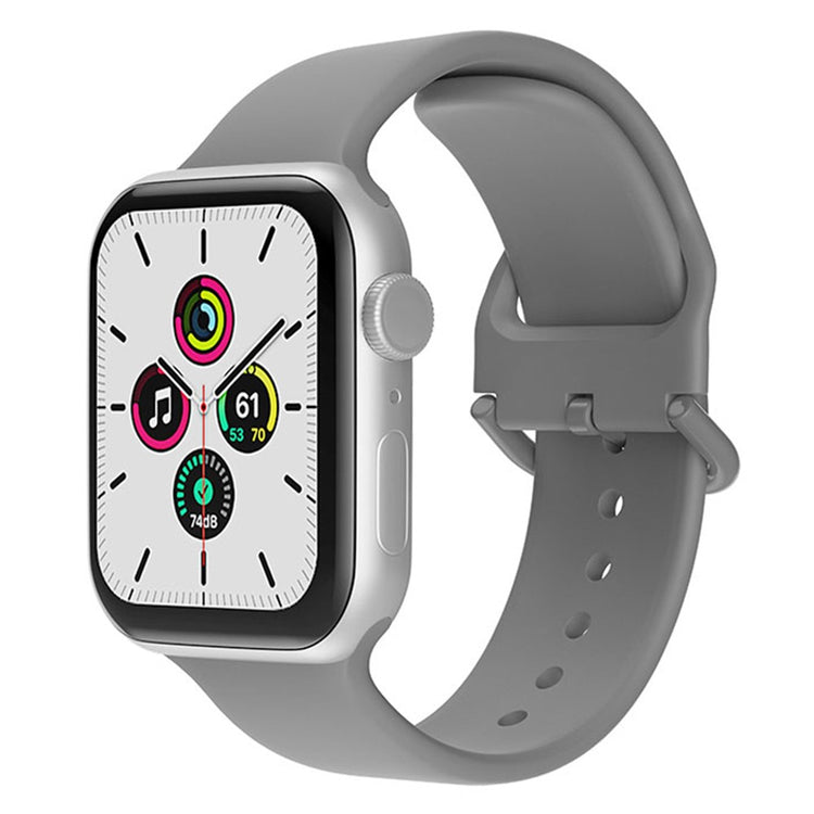 Rigtigt fed Universal Apple Silikone Urrem - Sølv#serie_10