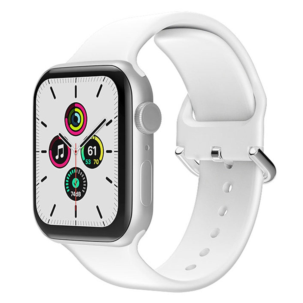 Rigtigt fed Universal Apple Silikone Urrem - Hvid#serie_2