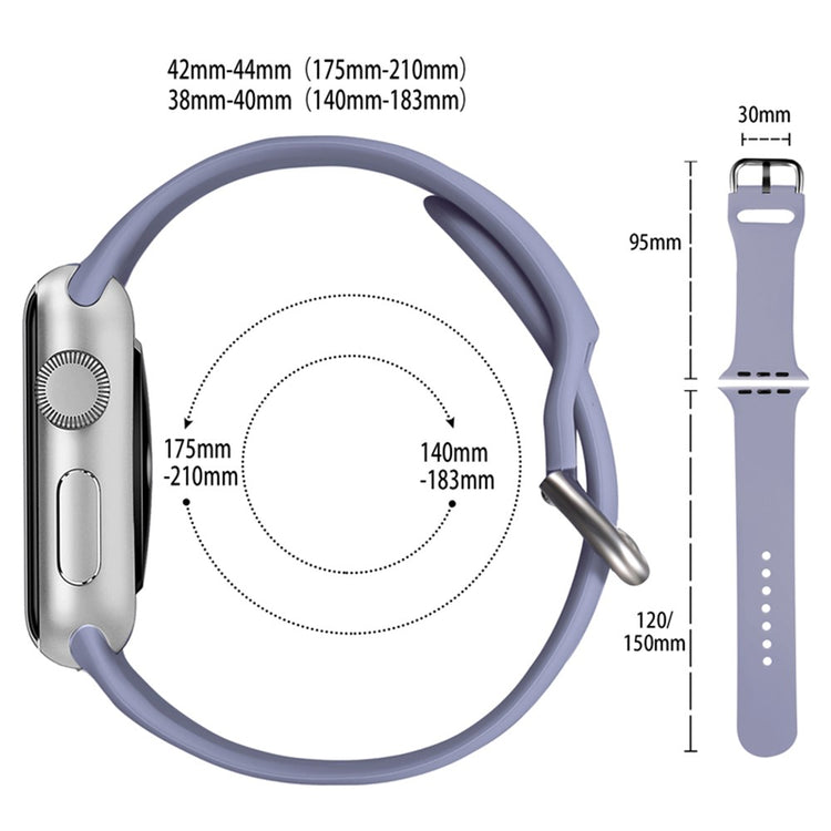 Rigtigt fed Universal Apple Silikone Urrem - Sort#serie_6