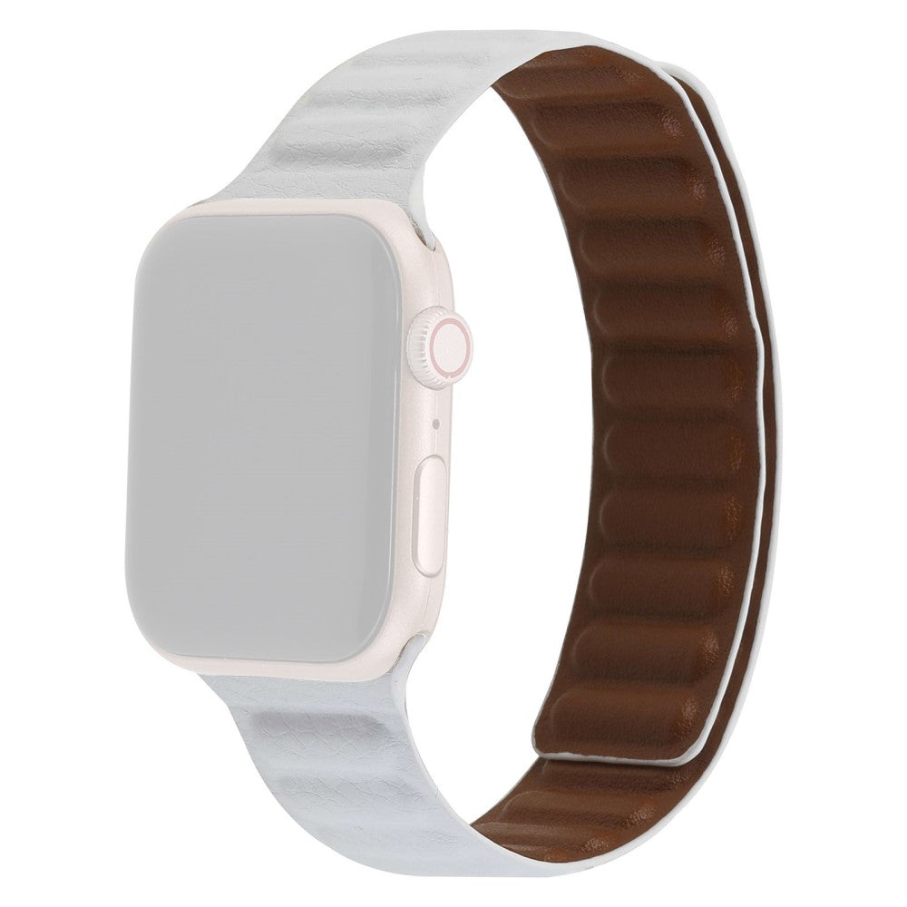 Alle tiders Universal Apple Ægte læder Rem - Hvid#serie_2