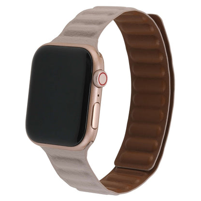 Helt vildt holdbart Universal Apple Ægte læder Urrem - Beige#serie_8