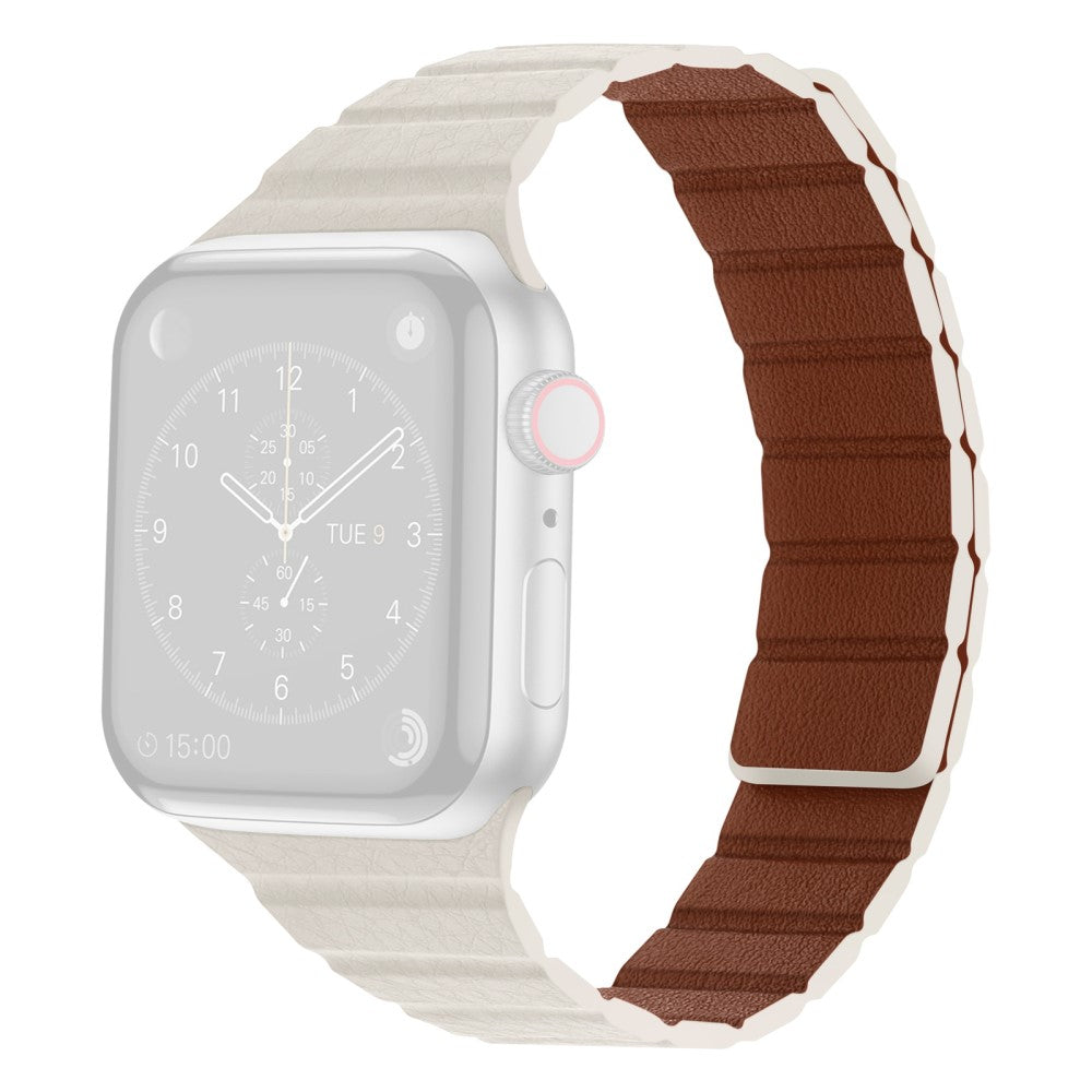Helt vildt kønt Universal Apple Ægte læder Rem - Beige#serie_11