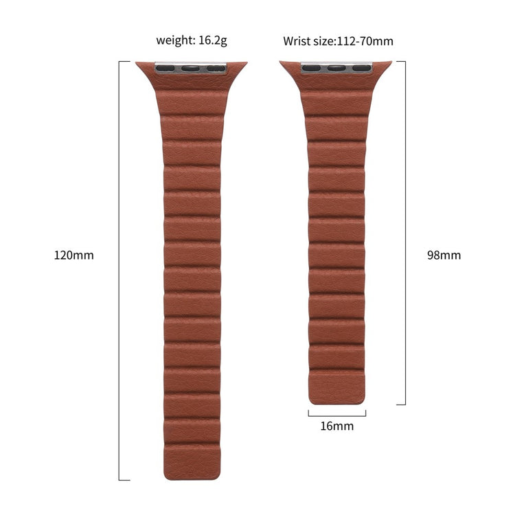 Vildt rart Universal Apple Ægte læder Urrem - Orange#serie_7