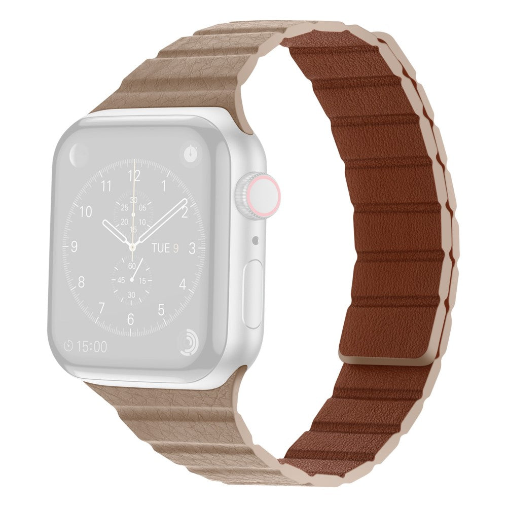 Helt vildt kønt Universal Apple Ægte læder Rem - Beige#serie_9