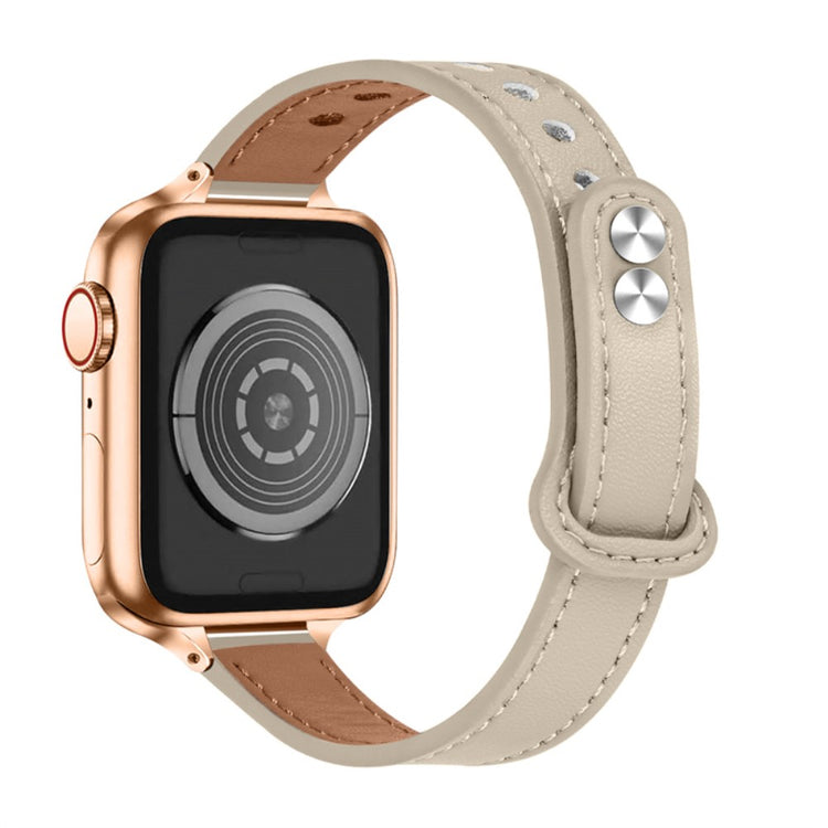 Solid Universal Apple Ægte læder Rem - Hvid#serie_7