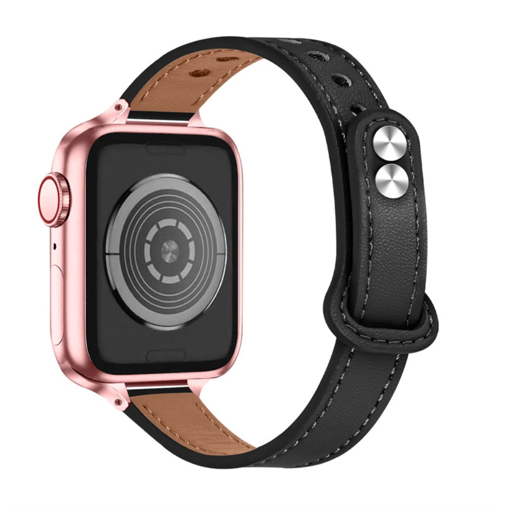 Nydelig Universal Apple Ægte læder Rem - Sort#serie_2