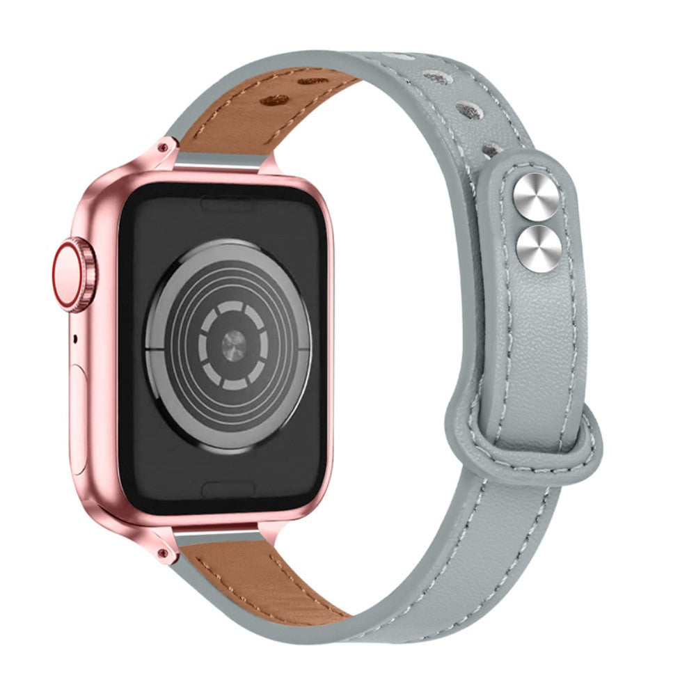 Nydelig Universal Apple Ægte læder Rem - Sølv#serie_8