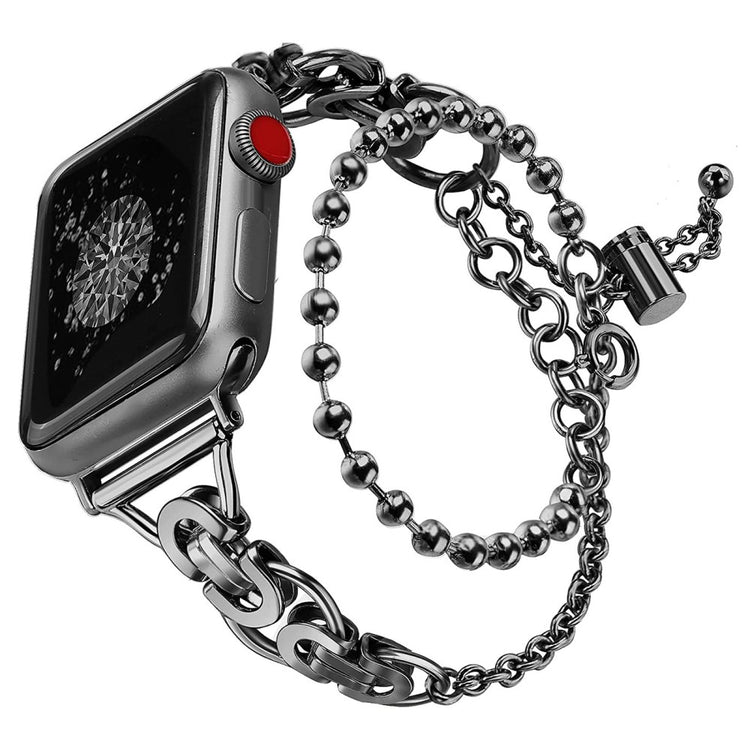 Meget holdbart Universal Apple Metal Urrem - Sort#serie_1