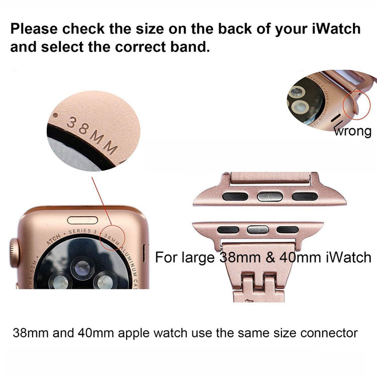 Helt vildt pænt Universal Apple Metal og Rhinsten Rem - Pink#serie_1