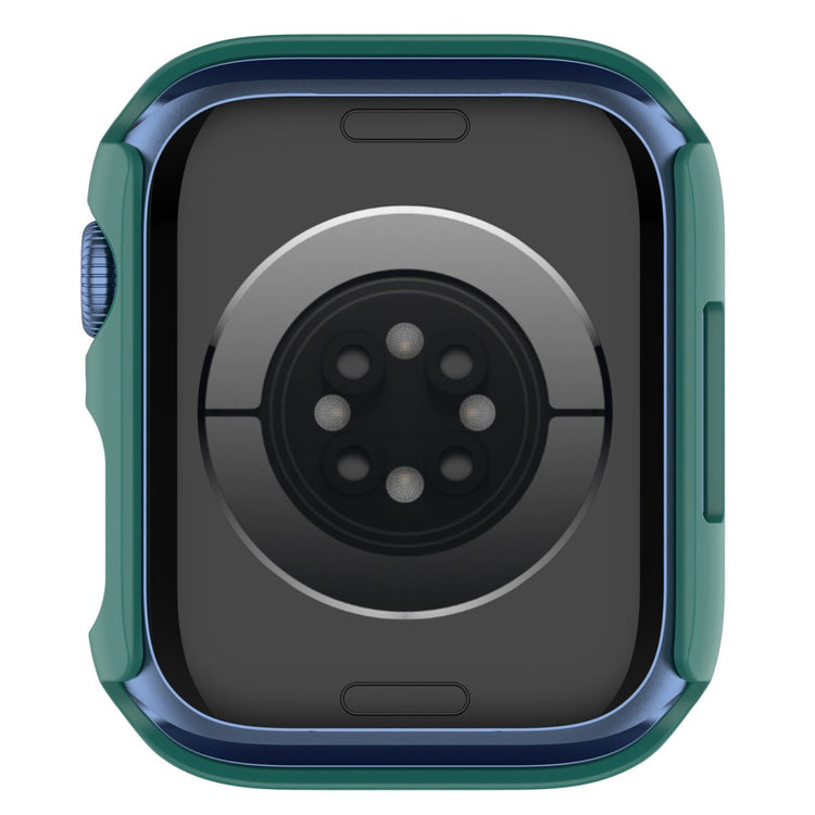 Fed Apple Watch Series 7 45mm Cover med Skærmbeskytter i Plastik og Hærdet Glas - Grøn#serie_3