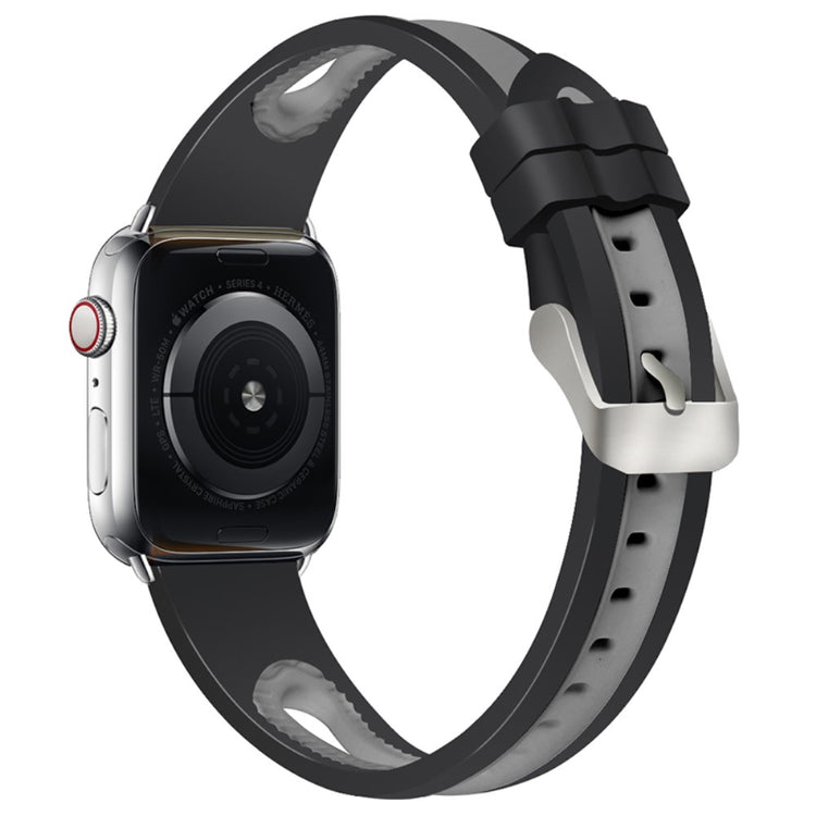 Helt vildt holdbart Apple Watch Series 7 45mm Silikone Rem - Sølv#serie_7