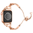 Lovely Apple Watch Series 7 45mm Metal and Rhinestone Strap