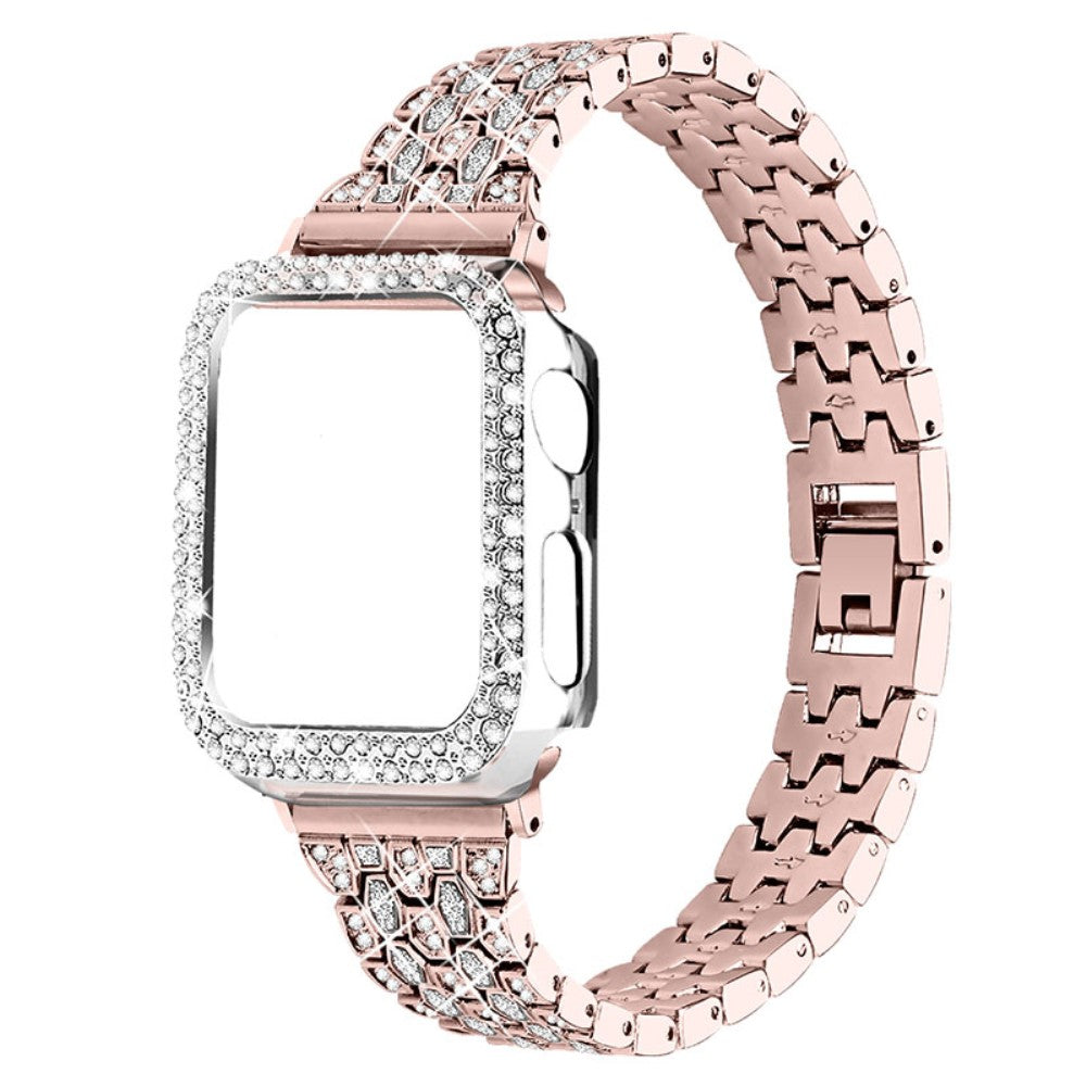 Mega cool Apple Watch Series 7 45mm Metal og Rhinsten Rem - Flerfarvet#serie_10