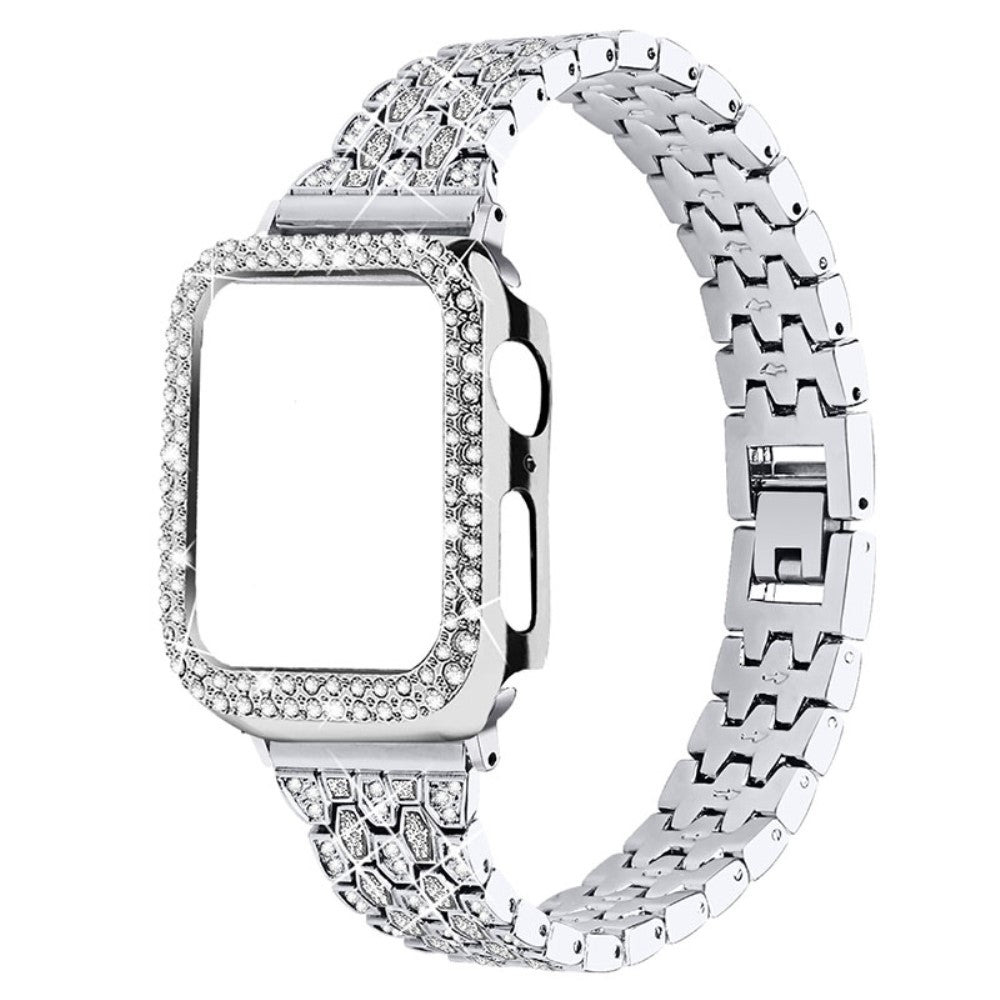 Mega cool Apple Watch Series 7 45mm Metal og Rhinsten Rem - Flerfarvet#serie_2