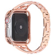 Superb Apple Watch Series 7 45mm Metal and Rhinestone Strap