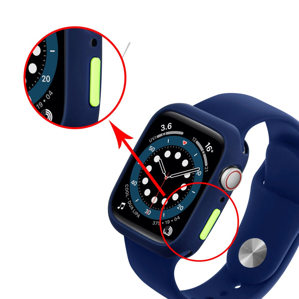 Apple Watch Series 7 45mm  Silikone Bumper  - Blå#serie_18